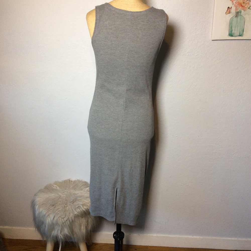 Tokyo Darling Gray Ribbed Tank Dress - Picture 3 of 9